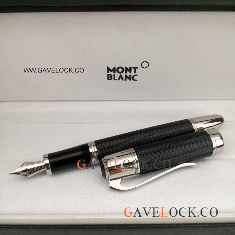 Best Copy Mont Blanc Jules Verne Fountain Pen Black Barrel